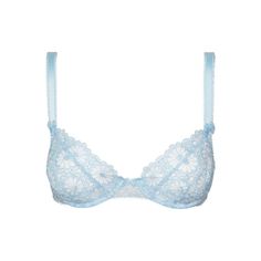 The Blue Is A Beautiful Shade! Love It (Blue Is Like Alice's In Wonderland Blue Dress) An Ode To Spring: This Feminine Bra In Daisy-Embroidered Lace With Contrast Flocked Dot Mesh, Finished With Pretty Ribbon Details. Unlined Underwire Straps & Hooks Adjustable Straps Back Hook-And-Eye Closures Details & Fabric Scoop Neckline Eyelet Details At Straps Body: 100% Polyester Trim: 100% Polyester Contrast: 100% Polyester Flocking: 100% Polyamide Elegant Light Blue Padded Bra, Elegant Light Blue Bra With Padded Cups, Blue Full Cup Bra, Elegant Light Blue Bra, Light Blue Bra, Blue Lace Bra, Pretty Ribbon, Lounge Bra, Floral Bra