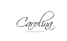 the word caroling written in cursive writing on a white background with black ink