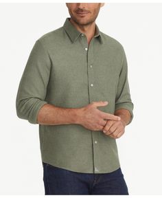 in stock Green Slim Fit Button-up Shirt, Green Slim Fit Button-up Top, Green Slim Fit Casual Shirt, Casual Slim Fit Green Shirt, Casual Green Slim Fit Shirt, Green Slim Fit Collared Top, Green Slim Fit Collared Shirt, Green Button-up Dress Shirt For Work, Green Casual Button-up Dress Shirt