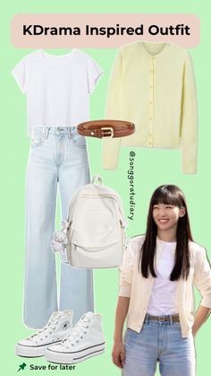 Jin Ki Joo My Perfect Stranger r Korean Drama Outfit Kembali ke Kampus / College OOTD Ootd Cardigan, Korean Ootd, Casual Hijab, Casual Hijab Outfit, Perfect Stranger, Perfect Strangers, Birthday Photoshoot