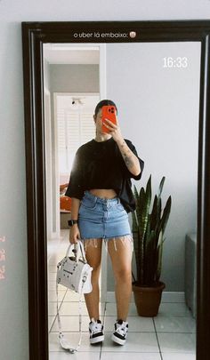 Jean Biker Shorts Outfit, Basketball Game Outfit Women Plus Size, Ice Cream Date Outfit Casual, Brown Satin Top Outfit, Petite Short Torso Outfits, Summer Core Outfits, Casual Pencil Skirt Outfits, Brown Dress Outfit Casual, Outfit Short Jeans