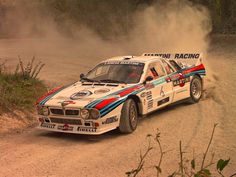 Lancia 037, Rally Raid, Martini Racing, Lancia Delta, Rally Racing, Sport Automobile, Rallying, Dirt Road, Top Gear