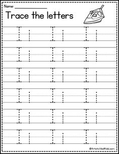 trace the letters worksheet for children to practice their handwriting and writing skills with