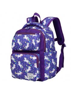 Kids Cute Kindergarten Daycare Children 7L Small Backpack Bookbag For School Travel Purple Cute   Polyester Animal,Cartoon,All Over Print    Kids Bags & Luggage, size features are:Bust: ,Length: ,Sleeve Length: Kids Daycare, Travel School, Small Backpack, Kids Backpacks, Sports Equipment, Kids Bags, Cartoon Animals, Luggage Bags, Kindergarten