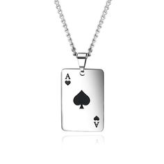 PRICES MAY VARY. 【Material】: The Poker Card Pendant Ace of Spades Necklace made of Stainless Steel,highly polished, wearing lasting and tarnish free, package with gift opp bag. 【Size】:The Punk Rock Poker Tag Pendant include Pendant and Chain, Chain length 22.4 inch/57cm with 1.97 inch/5cm extention chain, Lukcy Poker pendant 1.18 inch/3cm Height, 0.79 inch/2cm Width,Stainless steel Ace Spades highly polished,the chain is finished with a high quality matching lobster clasp. 【Unique Design】: Playing Cards Necklace,they represent tradition, heritage, struggle and free spirit. Imagine this piece go with your clothes when you are going outside,this is your style. 【Gift Packaging】: Hearts Card Poker Necklace packaged in a gift box for easy gift-giving, a perfect gift for him Suitable any special Necklace Length Chart, Peach Necklace, Orange Box, Ace Of Spades, Estilo Punk, Square Pendant, Mens Pendant, Men's Necklace, Unisex Jewelry