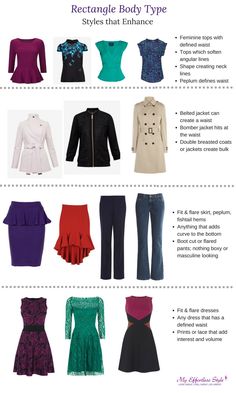 Outfits For Rectangle Body Shape, Rectangle Body Shape Fashion, Rectangular Body Shape, Rectangle Body Type, Inverted Triangle Outfits, Dress Body Type