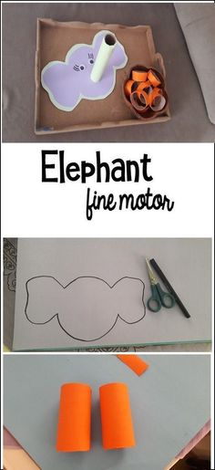 an elephant fine motor craft for kids to make