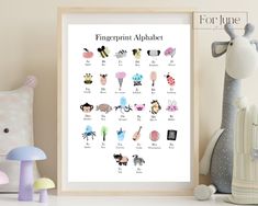 there are many different types of animals on this poster frame, and it is easy to put together