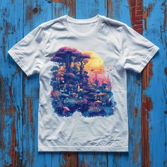 Step into a world of wonder with this 'Fantasy Forest' unisex tee. The colorful and mystical design invites you to explore the beauty of nature and beyond. Our unisex heavy cotton tee is the cornerstone of any wardrobe, offering unmatched comfort and durability. Crafted from 100% ethically sourced US cotton, this medium-weight fabric (5.3 oz/yd², 180 g/m²) is perfect for year-round wear. The classic fit and crew neckline make this tee versatile enough for any occasion, whether you're dressing do Mystical Design, Semi Formal Outfit, World Of Wonder, Fantasy Forest, Formal Outfit, Cotton Tee, Poland, Graphic T Shirt, Comfort Fit