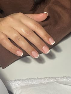 FRENCH TIP FOR LIFE French Tip Gel Nails, Natural Nails Manicure, Gel Nails French, Bridesmaids Nails, April Nails, Prom 2023, French Manicure Nails, Subtle Nails, Simple Gel Nails