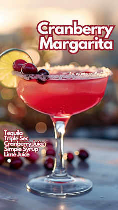 the cover of cranberry margarita