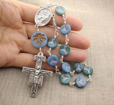 San Damiano Crucifix / Saint Francis & Saint Anthony Medal Saint Francis Of Assisi, Rosary Gift, Saint Francis, Saint Anthony, Francis Of Assisi