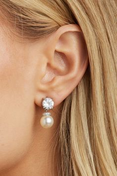 Gorgeous classic stud earring! Pairs perfectly with our Forever Bracelet. Forever Bracelet, Cz Stone, Stud Earring, Base Metal, Wedding Jewelry, Stud Earrings, Rose Gold, Bracelet, Stone