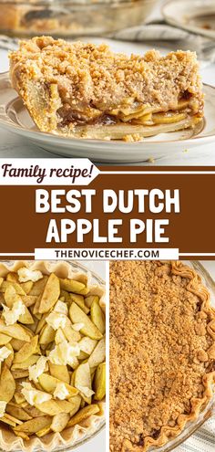 the best dutch apple pie recipe is made with fresh apples and topped with crumbs