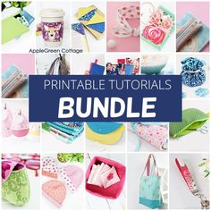 a collage of photos with the words printable crafts bundle on it and various items