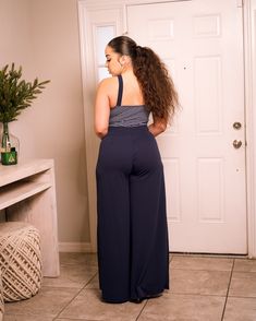 Whether you're dressing up for a night out or keeping it casual for a day out with friends, this jumper is the perfect choice. Embrace the boldness of the contrasting design, the comfort of the wide leg, and the allure of the cut-out front detail. Experience fashion at its finest with our "Contrasted Jumper." Model is wearing a size small Fit true to size Blue Fitted Mid-rise Denim Jumpsuit, Days Out, Cut Out, Night Out, Jumper, Wide Leg, Blue Color, Jumpsuit, Dress Up