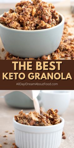 the best keto granola recipe in a bowl