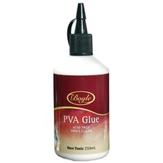 a bottle of pwa glue on a white background