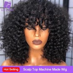 7 Human Hair Wigs With Bangs, Short Curly Wigs, Curly Human Hair Wig, Curly Wig, Short Bob Wigs, Short Wigs, Brazilian Human Hair, Cap Hair, Real Human Hair