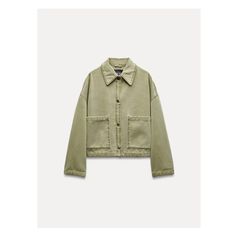 ZARA WOMAN COLLECTIONLong sleeve lapel collar jacket. Front patch pockets. Tonal embroidered detail. Front metal button closure. Khaki Jacket Outfit, Matching Embroidery, Zara Fall, Collared Jacket, Hooded Raincoat, Collar Jacket, Embroidered Jacket, Zara Jackets, Zara Woman