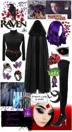 I Love My Beast Boy outfit ideas | Sincerely, Raven Beast Boy X Raven Costume, Boy Outfit Ideas, Raven Halloween, Raven Cosplay