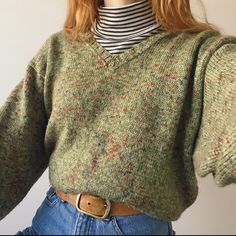 Irish Fashion Aesthetic, Mustard Yellow Jumper Outfit, Granola Academia Aesthetic, 80s Inspired Outfits Grunge, Irish Winter Fashion, Grandparentcore Outfits, Goblincore Fall Outfits, Mid Wash Jeans Outfit, Dark Granola Outfits