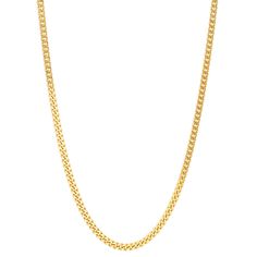 2MM JACOJE Curb (Baby Curb) - Jacoje Yellow Gold Curb Chain Necklace With Oval Links, Yellow Gold Oval Link Curb Chain Necklace, Yellow Gold Necklace With Curb Chain In Oval Link, 14k Yellow Gold Cuban Link Necklace With Oval Links, Yellow Gold Necklace With Oval Link Curb Chain, 14k Yellow Gold Cuban Link Necklace, 14k Gold Wheat Chain Necklace For Formal Occasions, 14k Gold Wheat Chain Necklace For Formal Events, Yellow Gold Curb Chain Link Necklace