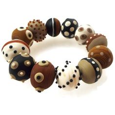 Ethnic African bracelet, brown and black Glass beads statement bracelet African Bracelets, Lampwork Bracelets, Lampwork Jewelry, Polymer Beads, Kwanzaa, Handmade Glass Beads, Fabric Beads, Bead Shop, Glass Beaded Bracelets