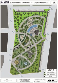 the layout plan for an urban park