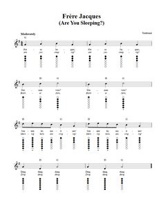 sheet music with the words free tagsies are you sleeping?