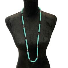 Turquoise Necklace With Beading Brand New Wear Long Or Double It Up And Wear It Short Wear It, Womens Jewelry Necklace, Turquoise Necklace, Beading, Color Blue, Jewelry Necklaces, Necklaces, Women Jewelry, Turquoise