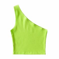 Cotton, Polyester Blend One Shoulder Tank Short Women Fashion, Crop Top And Shorts, Solid Clothes, Top Fabric, Cami Tanks, Top Women, Fashion Wear, Sleeveless Tank, Cropped Tank Top