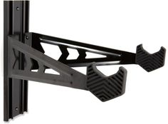 a black wall mounted tv bracket with two brackets on the back and one arm extended