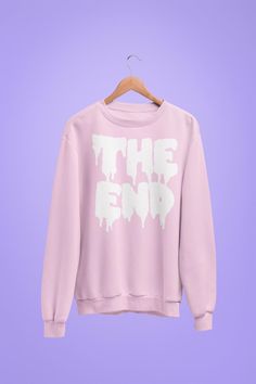 Pastel Goth Sweater, Goth Sweater, Kawaii Sweater, Kawaii Sweatshirt, Pastel Goth Outfits, Soft Grunge Aesthetic, Goth Shirt, Sweatshirt Aesthetic, Pastel Grunge