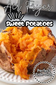 an air fryer sweet potatoes recipe on a plate