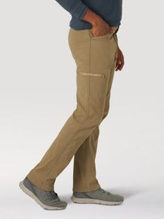 COMFORT&FLEXIBILITY FOR THE GREAT OUTDOORS There's nothing greater than heading into the great outdoors. When you need a reliable pant that can keep up with your adventures, the men’s Wrangler flex waist outdoor cargo pant has you covered. These cargo pants strike the perfect balance between comfort and durability, with an ultra-flexible waistband and a nylon construction with just the right amount of stretch for maximum range of motion. It comes with ample pocket space, including secure zip Rugged Relaxed Fit Bottoms For Outdoor, Casual Pants With Zip Fly For Outdoor Activities, Casual Adventure Bottoms With Hip Pockets, Casual Bottoms With Hip Pockets For Adventure, Casual Bottoms With Pockets For Adventure, Outdoor Pants With Comfort Waistband And 4-way Stretch, Wrangler Pants, 4-way Stretch Outdoor Pants With Side Pockets, 4-way Stretch Cargo Pants With Side Pockets For Outdoor