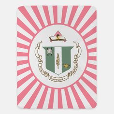 Delta Zeta Sherpa Blanket - 60x80 - Pink Starburst | Gifts and Decor | Merchandise | Festive Fit Home