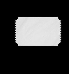 a white paper ticket on a black background