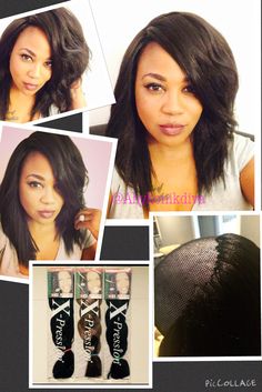 Crochet Braid wig by Ahykonokdiva ❤️ yesss Crochet Braids Straight Hair, Xpression Hair, Sew In Hairstyles, Braid Wig, Crochet Braid, Edgy Hair, Hair Laid, Happy Hair