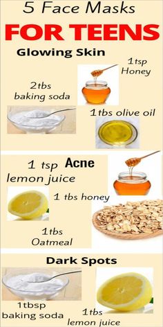 Face Mask For Teens, Baking Soda Lemon Juice, Obličejové Masky, Homemade Face Mask, Baking Soda And Lemon, Skin Face Mask, Cheap Skin Care Products, Homemade Facials, Face Mask Recipe