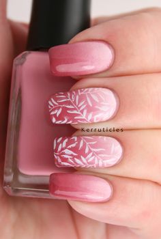 Pink+3+Colour+Gradient+with+Stamping:+January+Polish+Party Uk Nails, Colour Gradient, Funky Nail Art, December Nails, January Nails, Nail Art Ombre, Party Nails, Gradient Nails