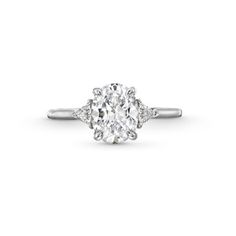 an oval cut diamond engagement ring