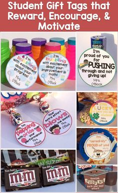 several different pictures with the words student gifts that reward, engage and motivate