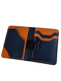 💳 Crafted from handpicked vegetable-tanned leather and meticulously hand-stitched with Japanese thread, this wallet combines quality with durability. It features a pull-tab pocket for easy access to cards, a fast-access front credit card pocket, a cash sleeve, and a receipt pocket, all while maintaining a slim and sleek design. 💳 Ideal for those who appreciate both style and functionality, this wallet ensures your essentials are securely held and easily accessible, making it perfect for daily Orange Leather Wallets With Interior Card Slots, Orange Leather Bifold Wallet, Vegetable-tanned Trifold Wallet For Daily Use, Everyday Orange Leather Wallet, Daily Use Vegetable-tanned Trifold Wallet, Hand-stitched Bifold Card Holder For Everyday Use, Vegetable-tanned Bifold Wallet For Daily Use, Daily Use Vegetable-tanned Bifold Wallet, Daily Vegetable-tanned Bifold Wallet