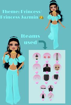 the princess's dress is shown in this image and it shows how to make her own clothes