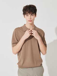 Composition : 100% WOOLcolor : brownCountry of Origin : China Open Shirt, Color Block, Knitwear, Composition, The 100, China, Mens Outfits, The Originals, Color