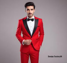 MEN RED TUXEDO, Wedding Wear 2 Piece Suits For Men Premium Cotton Blend Suit 3 PIECE MEN SUITS, Burgundy Cotton Blend Slim Fit Premium 3 Piece Suits This is new modern Slim fit 3D Cut style which give you look slimmer and smarter. Item Include ( Coat+ Vest+ Pant) Color - Red Jacket and vest are lined with 100% Satin Notch Lapel, Two Pockets at bottom of jacket and one inside. Free Express Shipping all over the world. Fitted Red Suits For Ceremony, Red Fitted Tuxedo For Wedding, Fitted Red Suit For Ceremony, Red Fitted Suits For Ceremony, Red Tailored Tuxedo For Groom, Red Notch Lapel Tuxedo For Wedding, Red Tuxedo With Suit Collar For Wedding, Red Tuxedo Wedding, Red Wedding Tuxedo