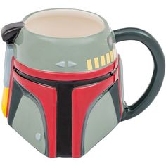 a star wars boba fett mug is shown