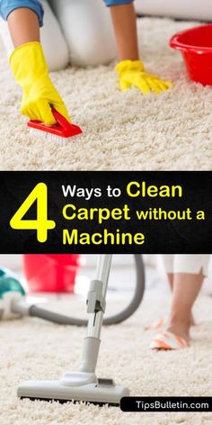 four ways to clean carpet without a machine