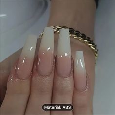 24pcs/Box Nude White Gradient Press On Nails, Glossy Long Ballet Nails, Elegant False Nails For Women Girls 24 Pcs Adhesive Mini File Bogo Buy One Kit And Get One Free. Just Add Both Items To Your Bundle To Receive This Offer. Also, Receive This Item For Free With Any Regular Purchase. Just Add This Item To Your Bundle Along With The One You Want To Purchase And Wait To Receive Your Discount. Ballet Nails, Nude Nail Designs, Nagel Tips, Nails Tips, Nail Type, Nail Forms, Nail Length, Nails Long, Stick On Nails